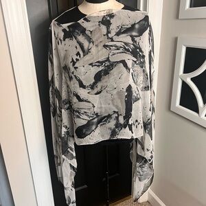 Elegant Black and Gray Women's Cape